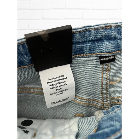 Blank NYC Shorts Women's Sz 26 The Perry Mom Shorts Blue Cotton‎ Pockets - Picture 4 of 8